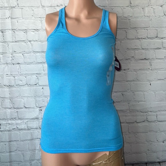 SO Tops - BRAND NWT SO fitted blue tank top size XS